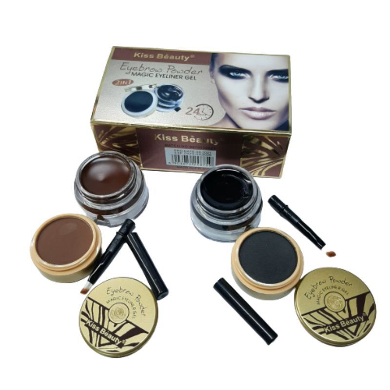 EYEBROW &amp; EYELINER GEL KISS BEAUTY 9954 PEACH/MATA SATU WATERPROOF