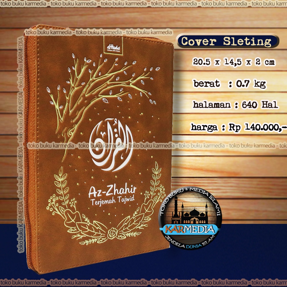 ( BISA CUSTOM CETAK NAMA ) Mushaf Al Quran Az Zhahir Zahir 5 Resleting Terjemah Tajwid Ukuran Sedang