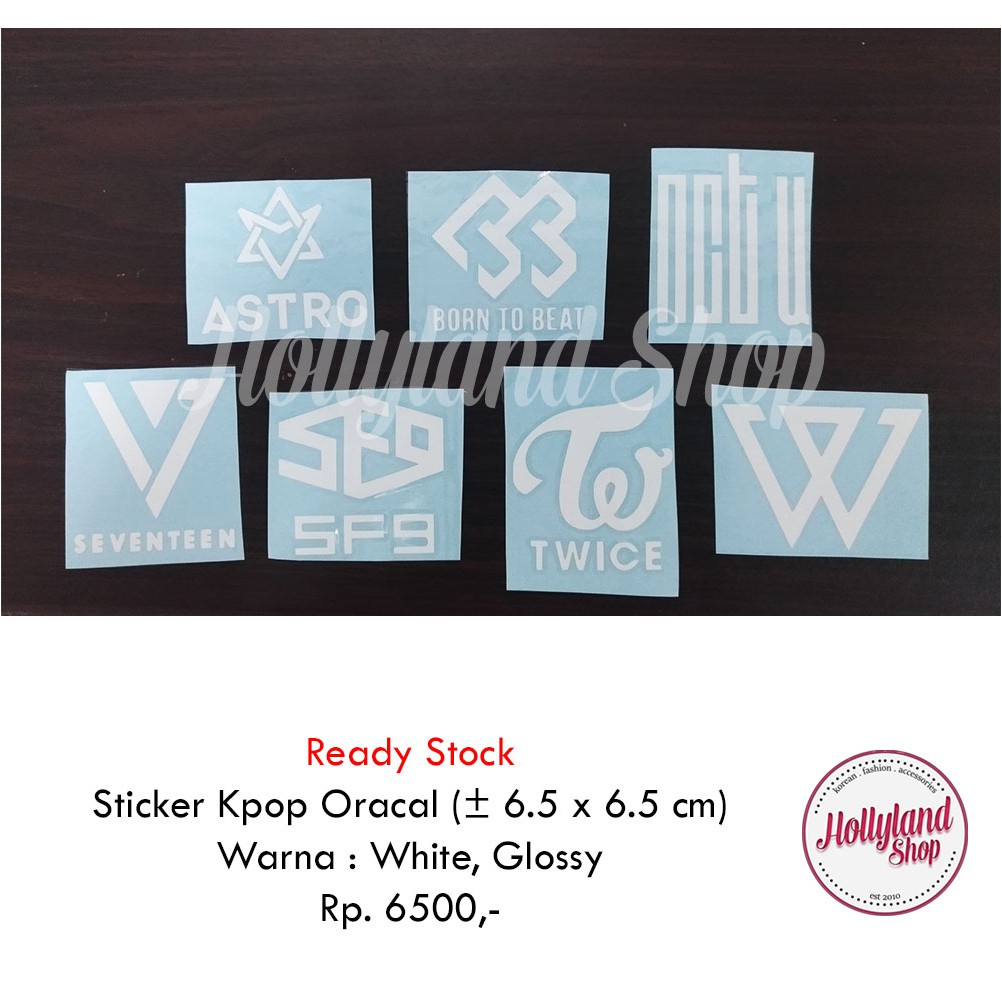 

Sticker Cutting WHITE GLOSSY (2pcs) (Astro Twice NCT Seventeen ITZY dll) Unofficial