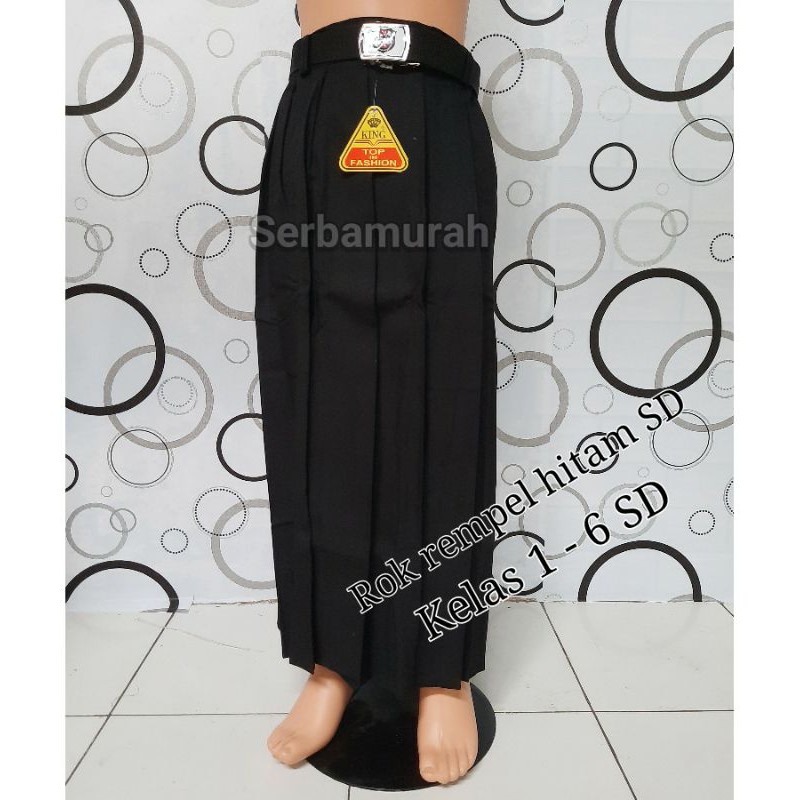Rok rempel hitam panjang rok rempel hitam sekolah SD