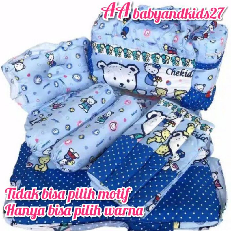 PAKET KOMPLIT TAS BOTOL GENDONGAN ALAS TIDUR DAN BANTAL GULING CHEKIDDO-GIFT SET 4 IN 1 CHEKIDDO