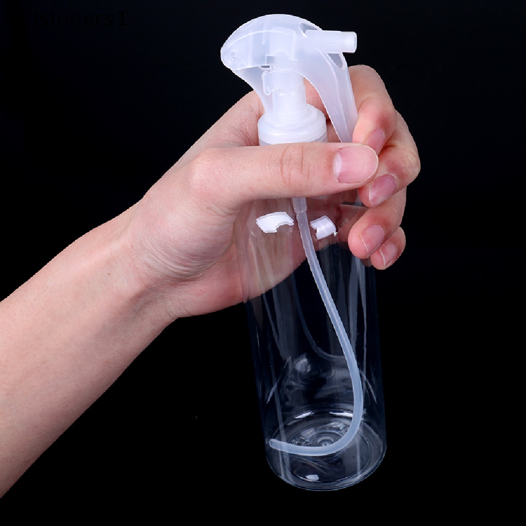 (lsingers1) Botol spray Plastik Transparan 300ML Untuk makeup / Kosmetik Wanita