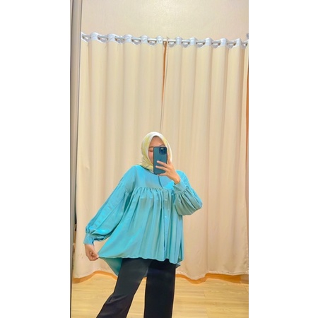 Qexa Blouse Atasan Wanita Casual/ Blouse Rayon Wanita/ Atasan Wanita/ Atasan Blouse Korea Wanita Kor