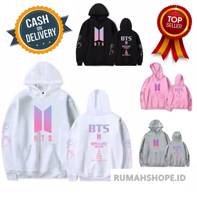 (BIG SALE) Sweater BTS Pink Love Yourself Fleece Teball Bisa (COD)