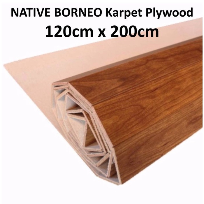 TIKAR-KARPET- KARPET PLYWOOD/PLYWOOD CARPET, TIKAR KAYU (COKLAT MUDA) 120CM X 200CM -KARPET-TIKAR.
