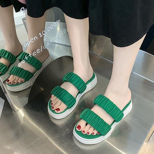 TBIG [COD] Sandal Slop Wanita Nami Import Korea Style Santai Wanita Remaja