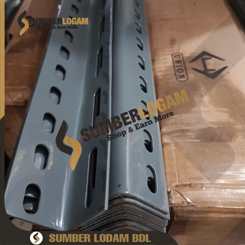 Besi Siku Lubang UNION 35mm x 35mm Tebal 2mm