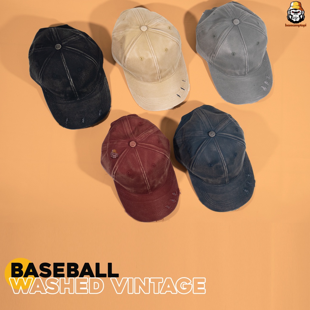 Topi Polo Caps Topi Baseball Polos Wash Casual Vintage Pria Wanita