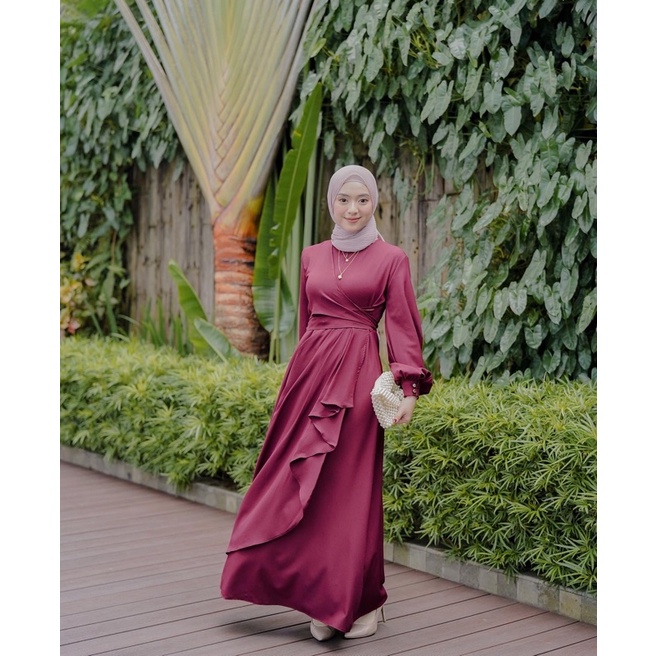 ADIBA - Rissa Dress/ Gamis Terbaru 2021 / Dress Muslim Kondangan Ada Size S M L XL-6