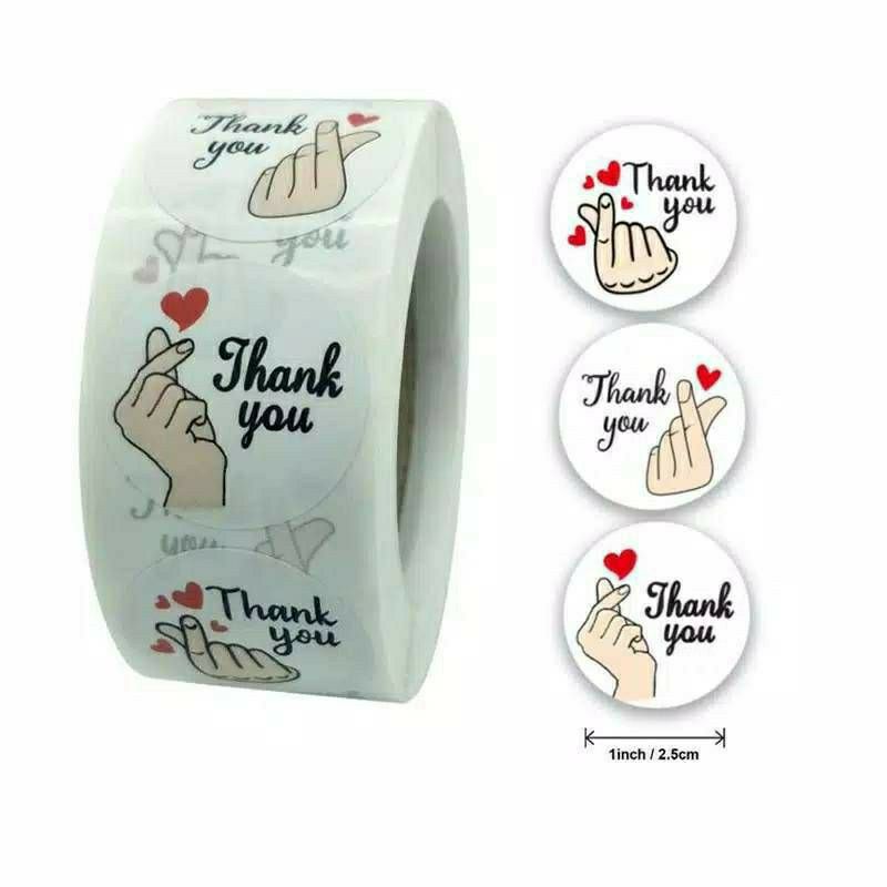 

Sticker Thank You Korea Sign 100 pcs | Label Souvenir | Label Craft | Label Olshop
