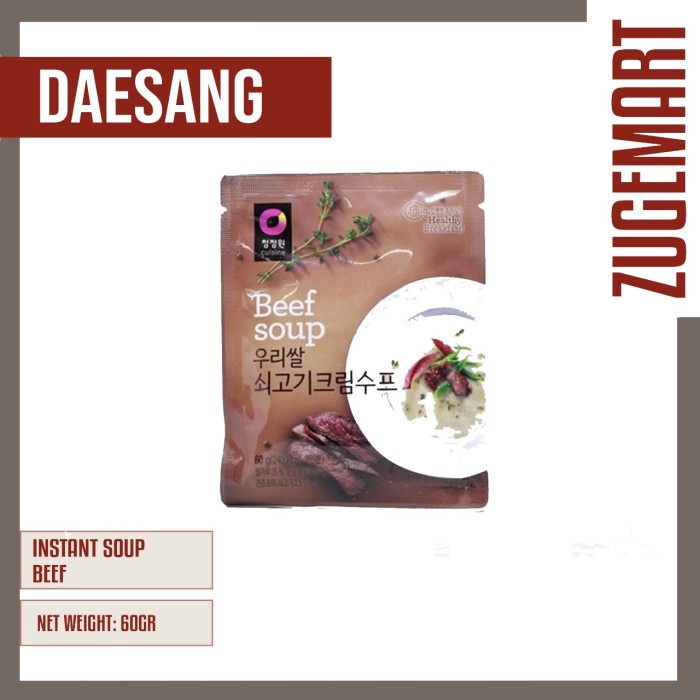 

Chung Jung One Cuisine Beef Soup Krim Instant Rasa Daging Sapi 60 gr