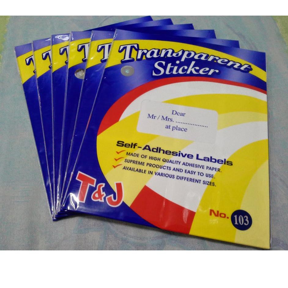 

Ready Stok MMBDJ [PERPADS] Label Undangan Transparan 103 Tom & Jerry / T&J Transparant Sticker W52 M