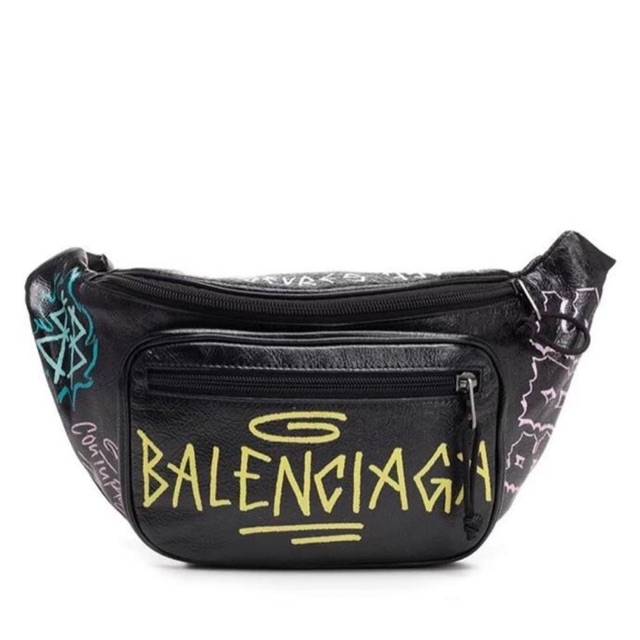 Balenciaga waistbag / balenciaga graffiti belt bag / waistbag unisex / waistbag import murah