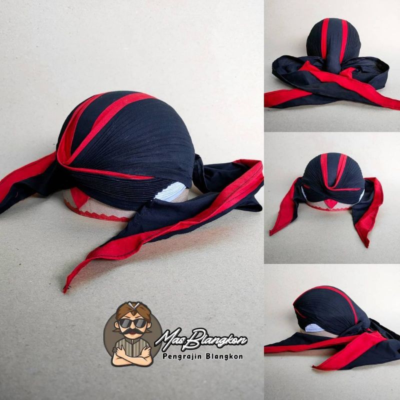 blangkon hitam Lis merah