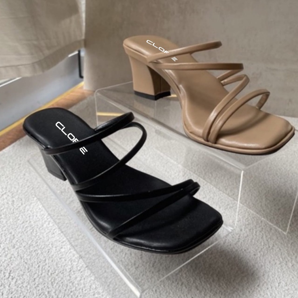 sandal /sepatu wanita hak tinggi/sendal Slop/sandal heels/wedges CLORIE LICA 5 CM