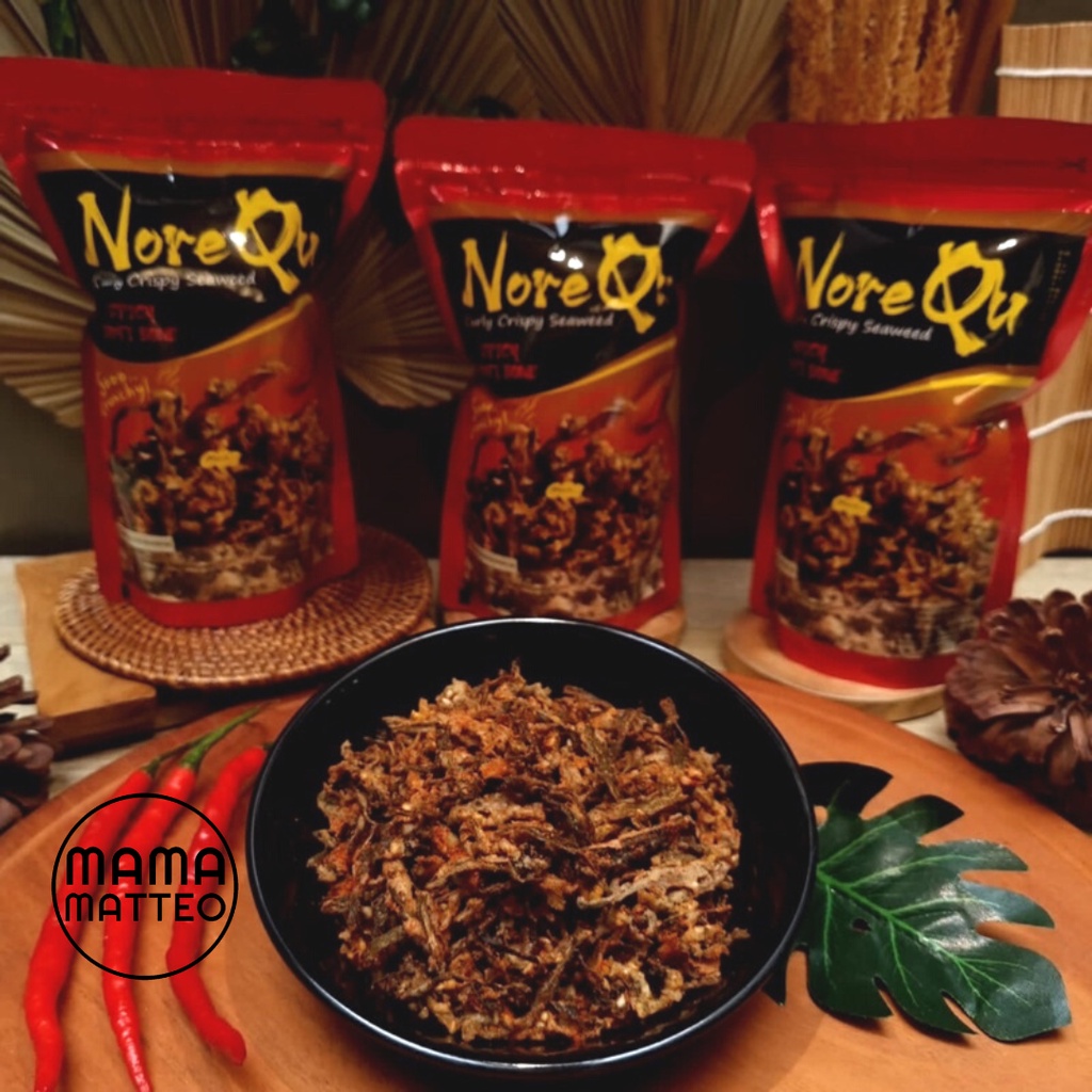 NoreQu Curly Crispy Seaweed Rumput Laut Noreque Rasa Original / Softbone Spicy / Honey Mozarella / Spicy / BANDUNG