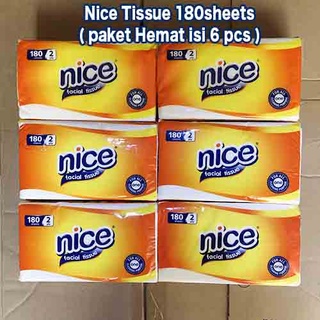 Tissue Tisu Nice 180 Sheet (Paket Hemat isi 6 pcs)