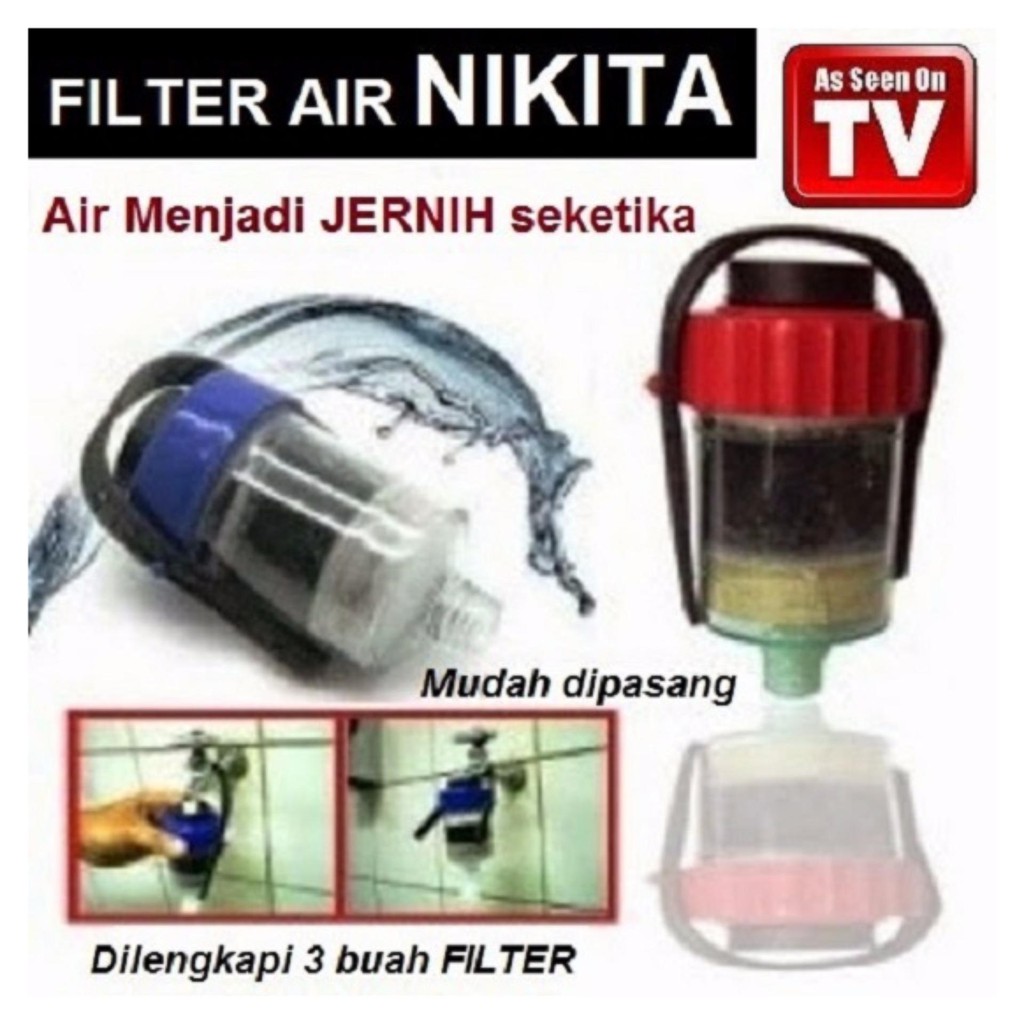 Nikita Water Filter Air Rumah Tangga / Saringan Keran Air / Saringan Kran Air / Penjernih Air