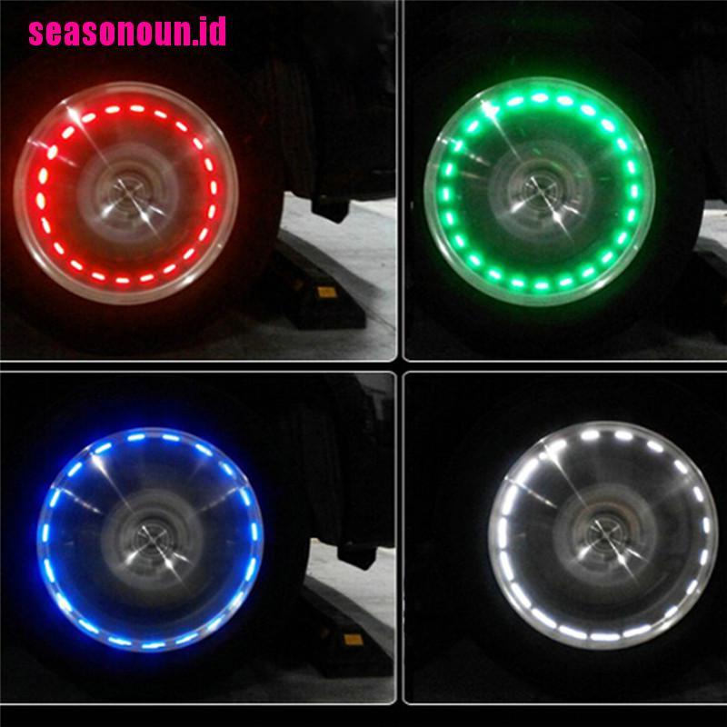 (seasonoun) Lampu LED 12smd 4 Mode Tenaga Surya Untuk Velg Mobil