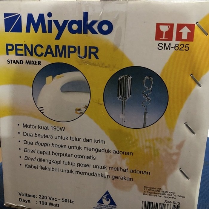 Mixer Duduk Miyako SM625 Mixer Comb Mangkok Bonus Pengaduk