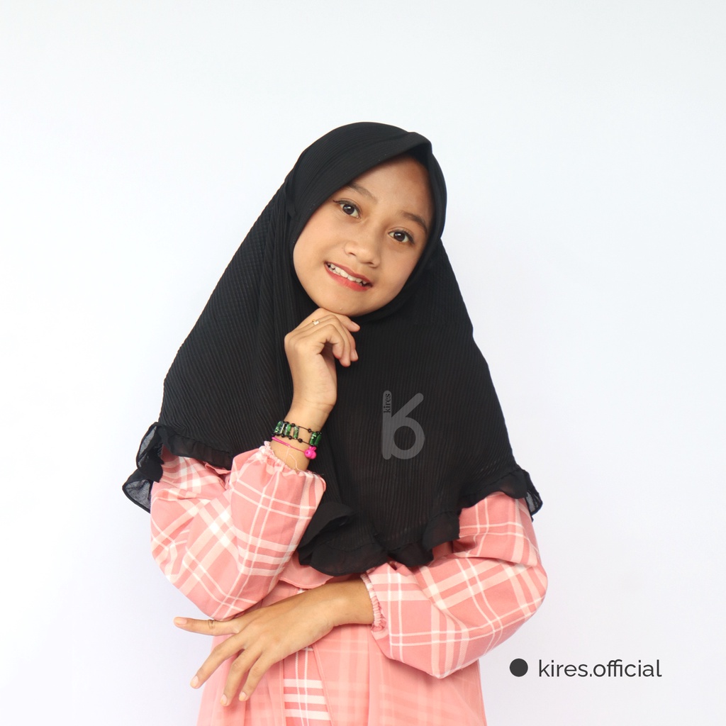 Khimar Bergo Anak Plisket Anisa 1-10th