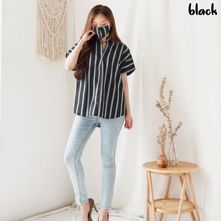 Blouse wanita lengan pendek atasan wanita lengan pendek