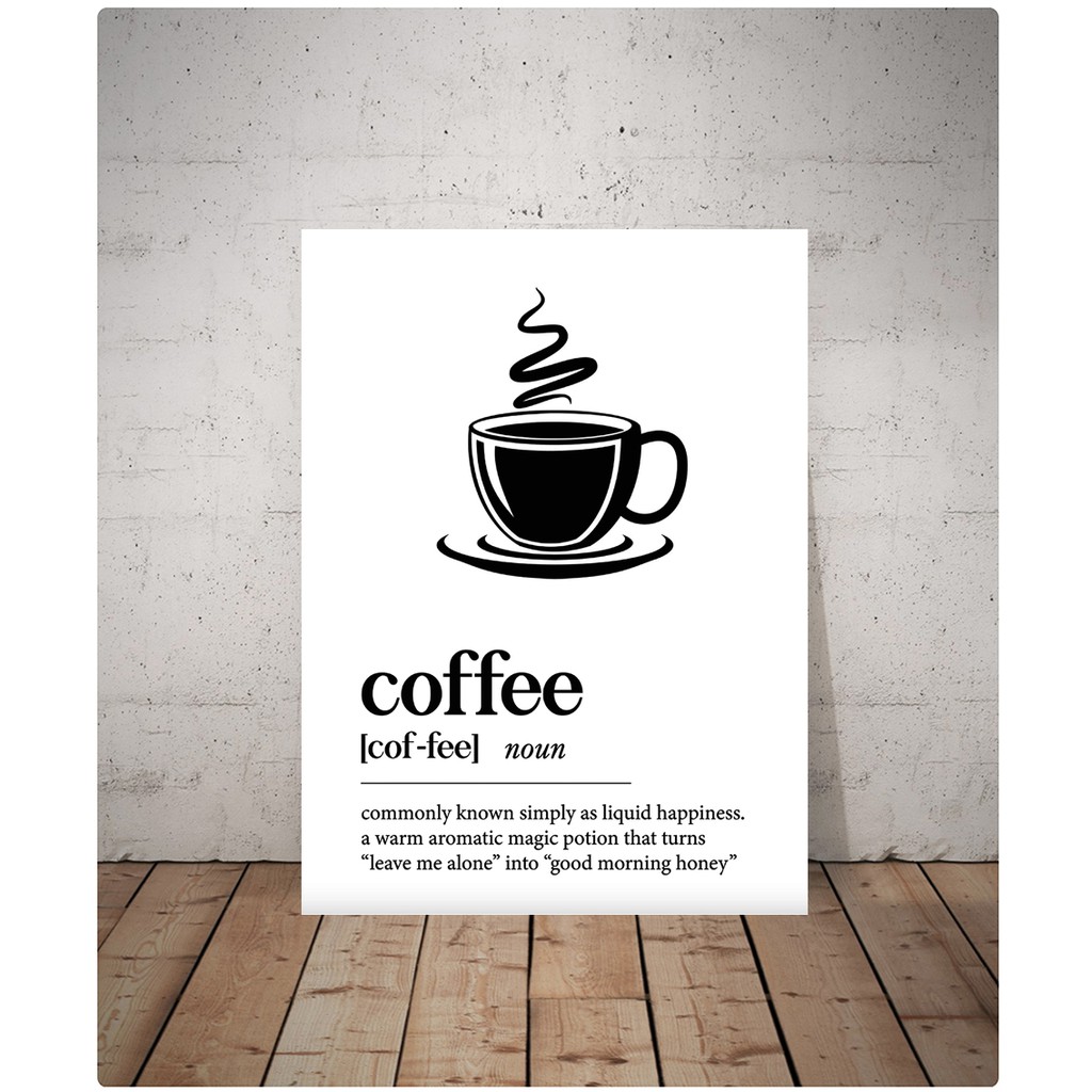 hiasan dinding vintage coffee kopi quotes