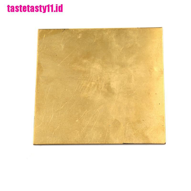 【TTID】Brass Metal Thin Sheet Foil Plate Thick 0.5mm/0.8mm/1mm/2mm 100X100mm DIY