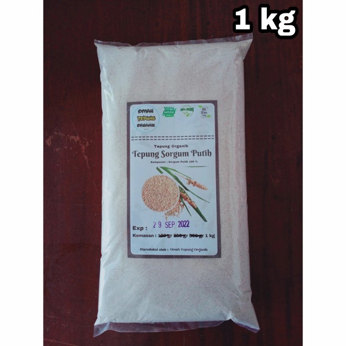

PROMO [COD] TEPUNG SORGUM PUTIH Organik / Tepung CANTHEL PUTIH kemasan 1 KG