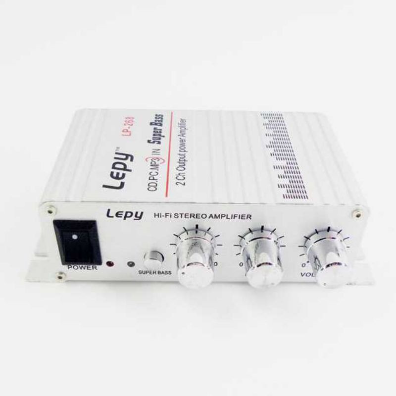 Lepy HiFi Mini Stereo Amplifier Treble Bass Booster  12V LP-268