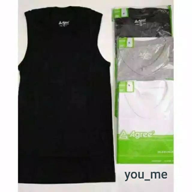 ORIGINAL KATUN ASLI Kaos oblong tanpa lengan agree 005