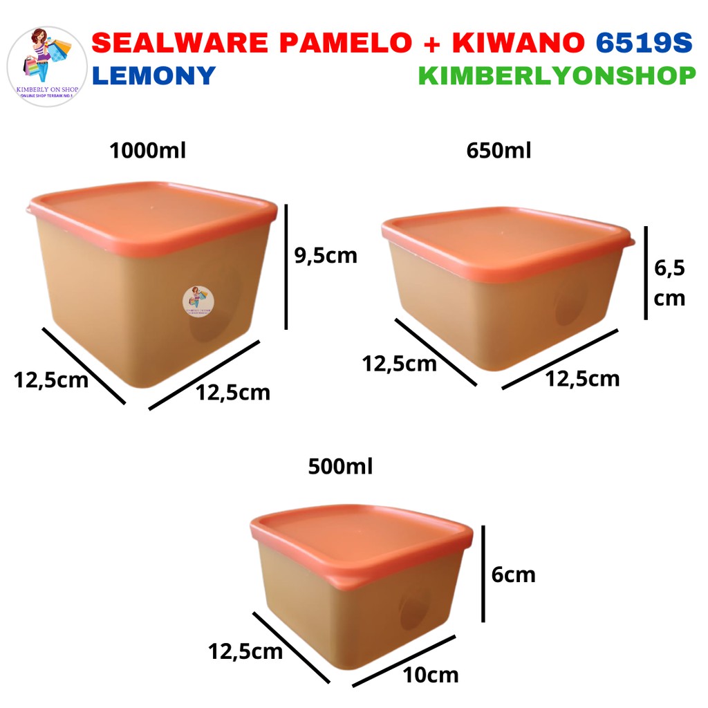 Kimberlyonshop Toples Sealware Pamelo + Kiwano 7 Set 6519 S Lemony