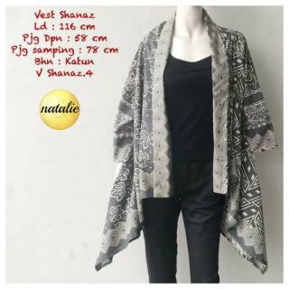  Batik  Outer  Wanita New Vest Dengan 6 Varian Corak Berbeda 