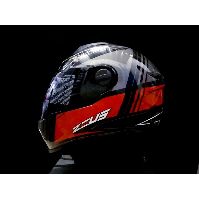ZEUS HELM ZS 811 MOTIF | BLACK RED GUNMETAL | ZEUS HELM ORIGINAL