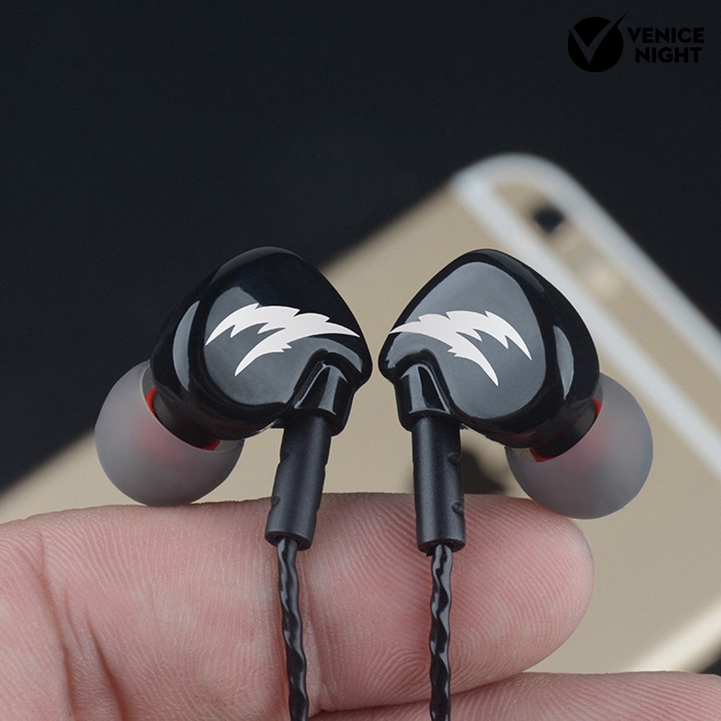 (VNEP) (Berkabel) V2 Earphone Mega Bass Nyaman Sensitif Untuk Olahraga