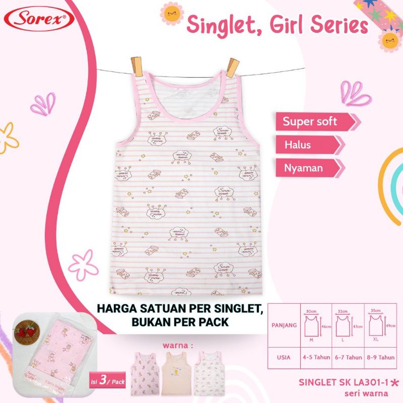 SOREX SINGLET GIRL SERIES LA 301 - ATASAN TANKTOP ANAK PEREMPUAN