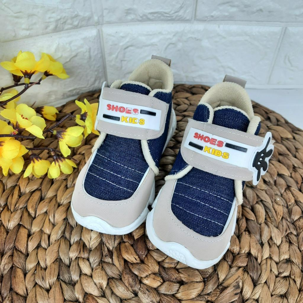 [TAMAN SEPATUKU] SEPATU TRENDY MURAH SNEAKER KERN DENIM ANAK LAKI-LAKI 1 2 3 TAHUN CAX40