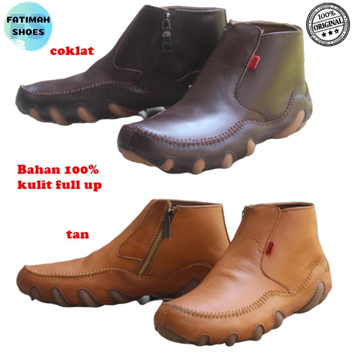 Sepatu Formal Boots Pria Bahan Kulit Asli Maldini Original Sepatu Semi Boots Pria Kulit Murah