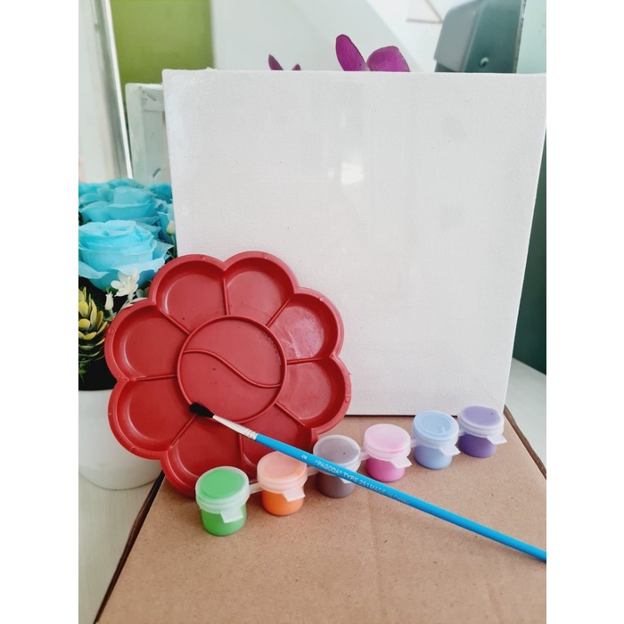 

bib PAKET HORE Set Lukis Canvas Lengkap dan Murah 5ml x 6 warna