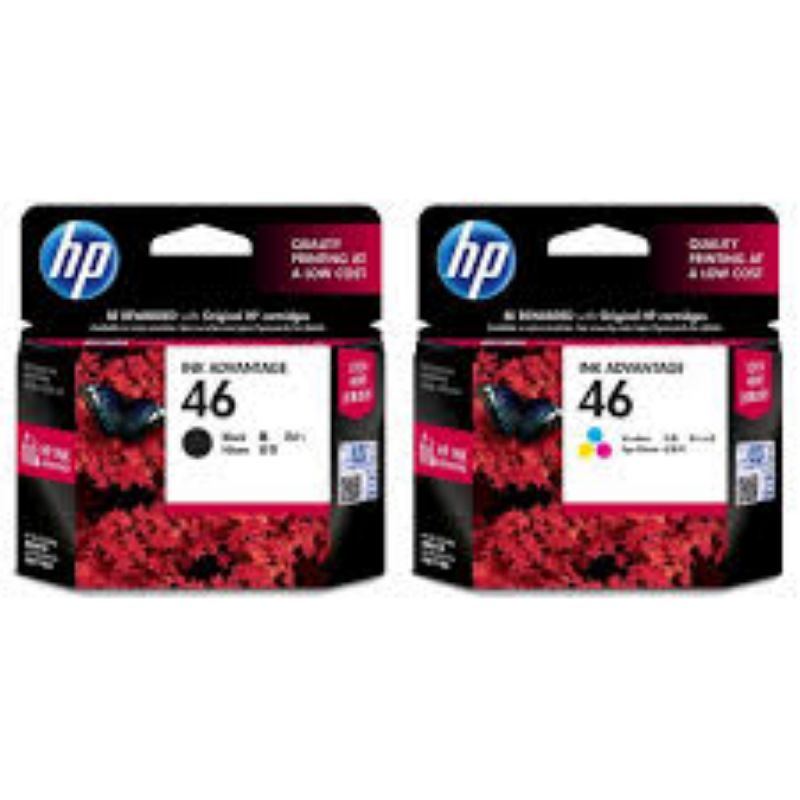 TINTA HP 46 INK TINTA REFILL BLACK DAN COLOR WARNA ORIGINAL REFILL 2020hc,4729