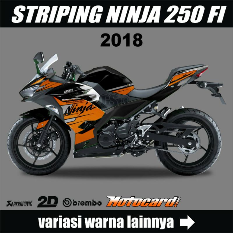 Decal Striping Motor Ninja 250 Fi New Motocard / Decal Kawasaki New Ninja 250 CC / Decal Stiker Semi