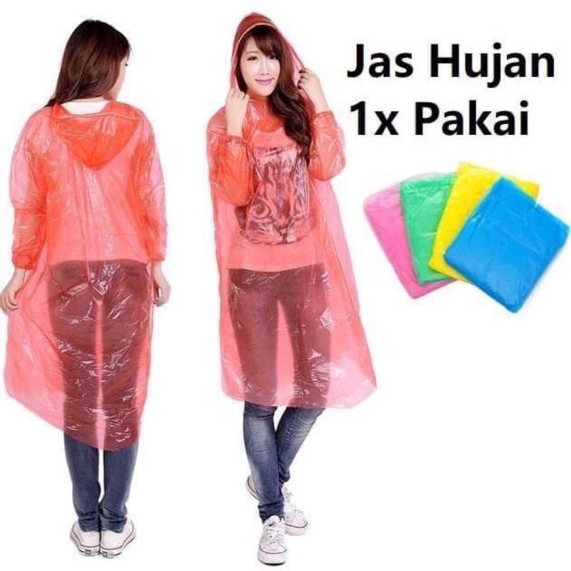 Jas Hujan Plastik/ Mantel Ponco Vinyl Tebal