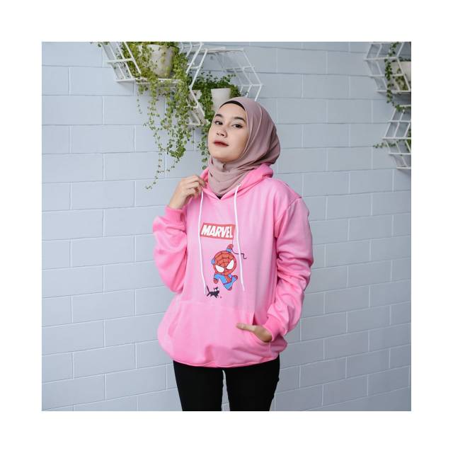 MARVEL SPIDER HOODIE UNISEX - ATASAN KEREN KEKINIAN PREMIUM