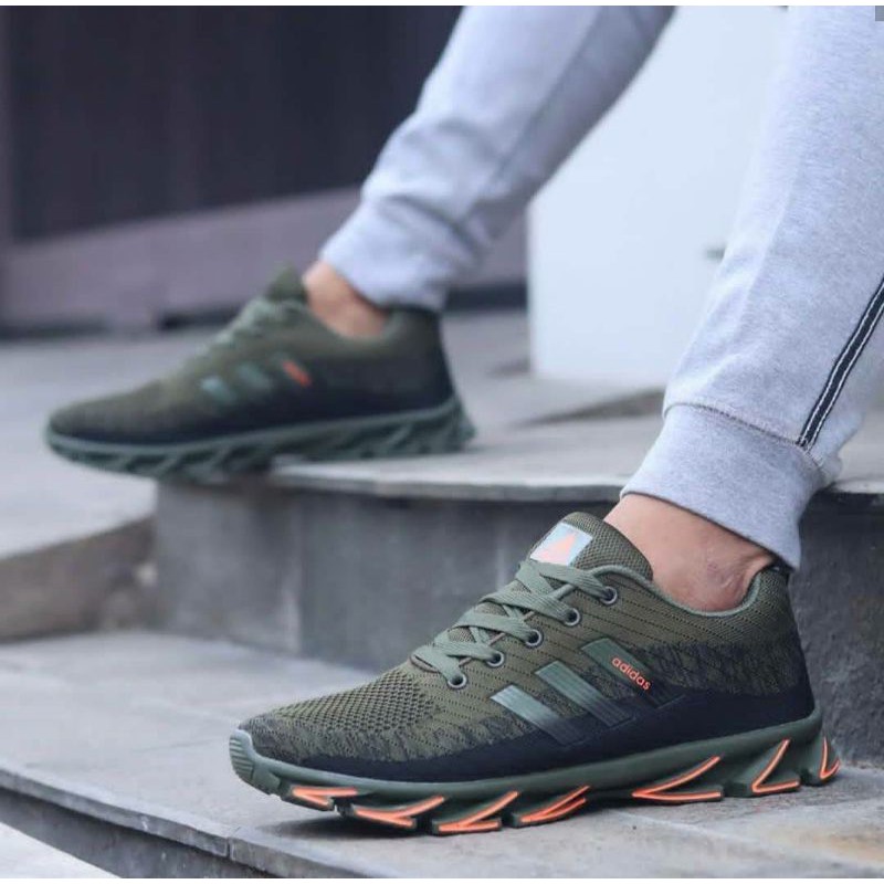 Sepatu Cowok Lari Sports Karet Olahraga Joging Pria Kets Sneakers  Running Adidas Sport import