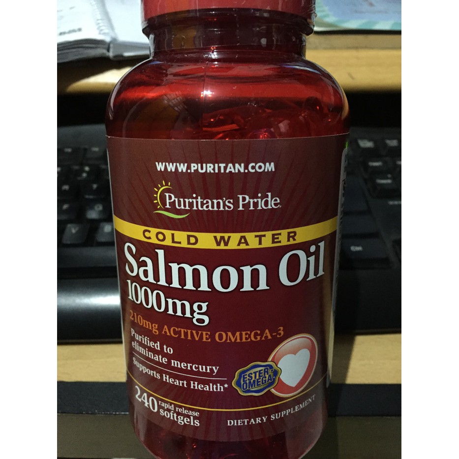 SALMON FISH OIL COLD OMEGA3 1000MG 240 SG Puritan omg