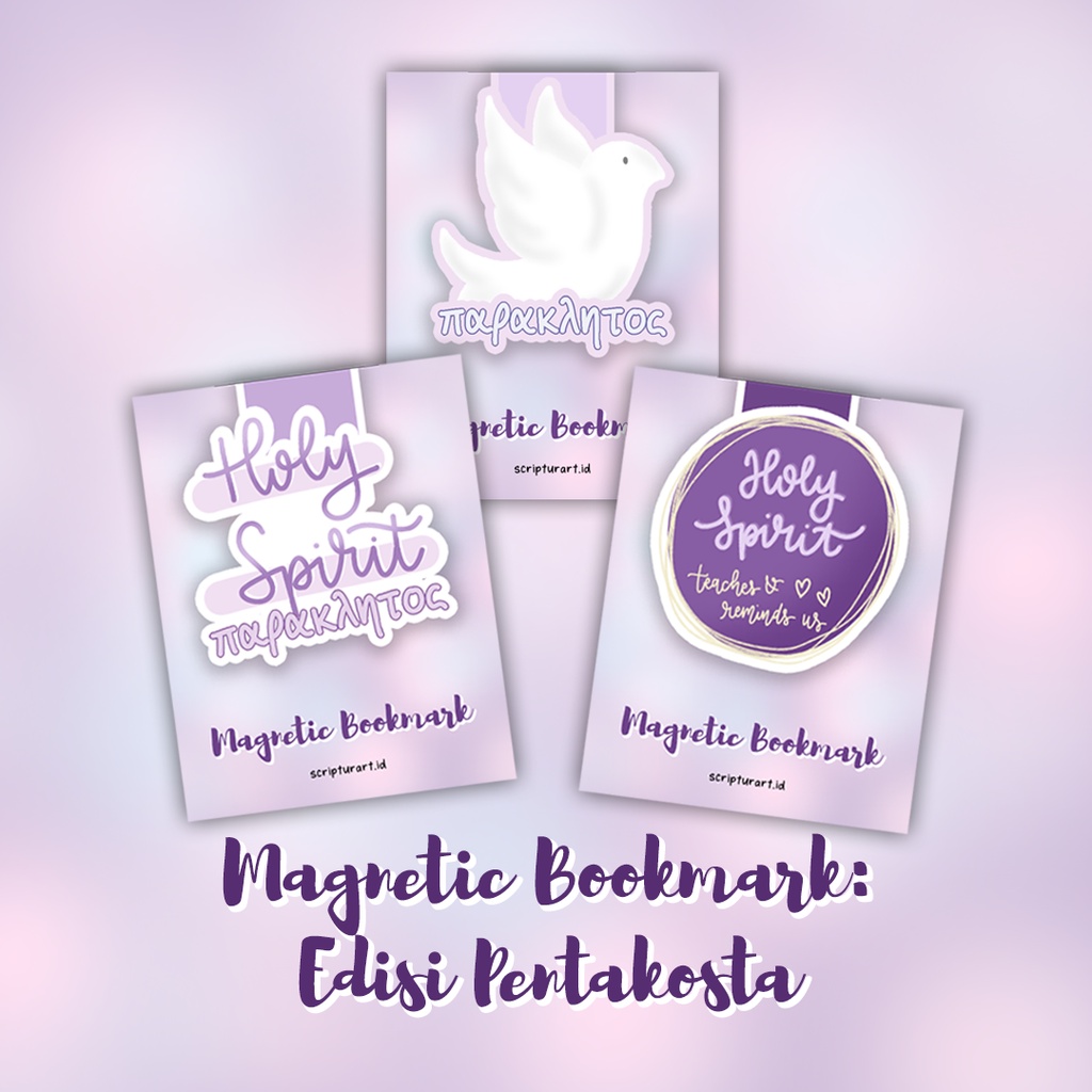 

Pembatas Buku Magnet - Edisi Pentakosta ♡ | Magnetic Bookmark Alkitab Buku Rohani