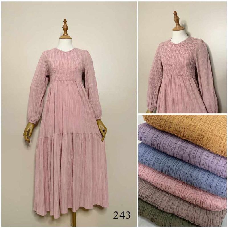 Jadore Dress Smock Serat Kayu