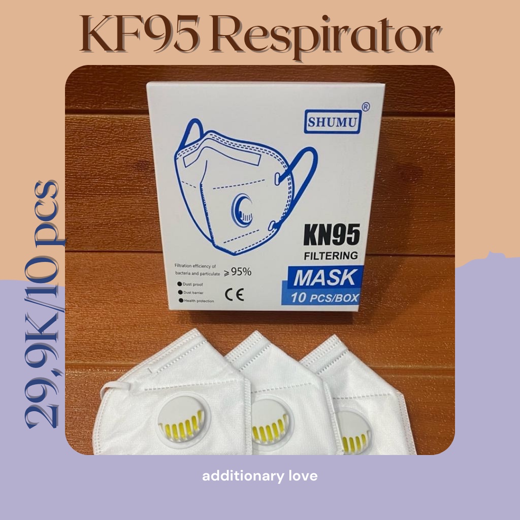 MASKER KN95 RESPIRATOR (HITAM & PUTIH)