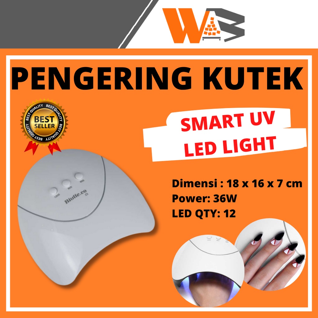 COD Pengering Kutek Kuku Smart UV LED Nail Dryer 36W Kuku Gel Nail Art Smart Portable