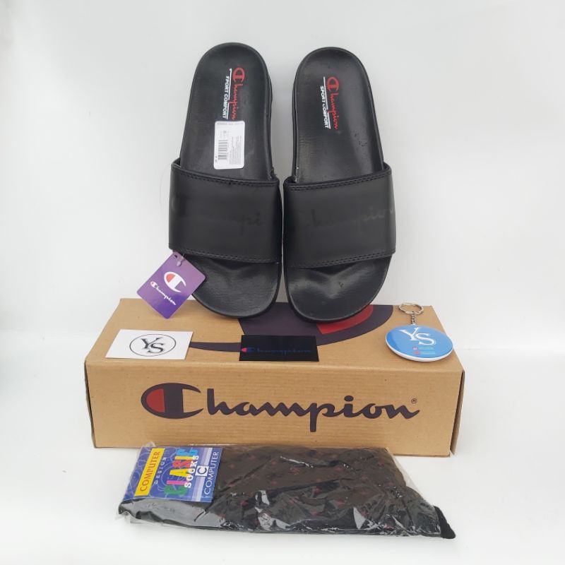 SANDAL SLOP CHAMPI0NN PRIA PREMIUM-FULL BLACK